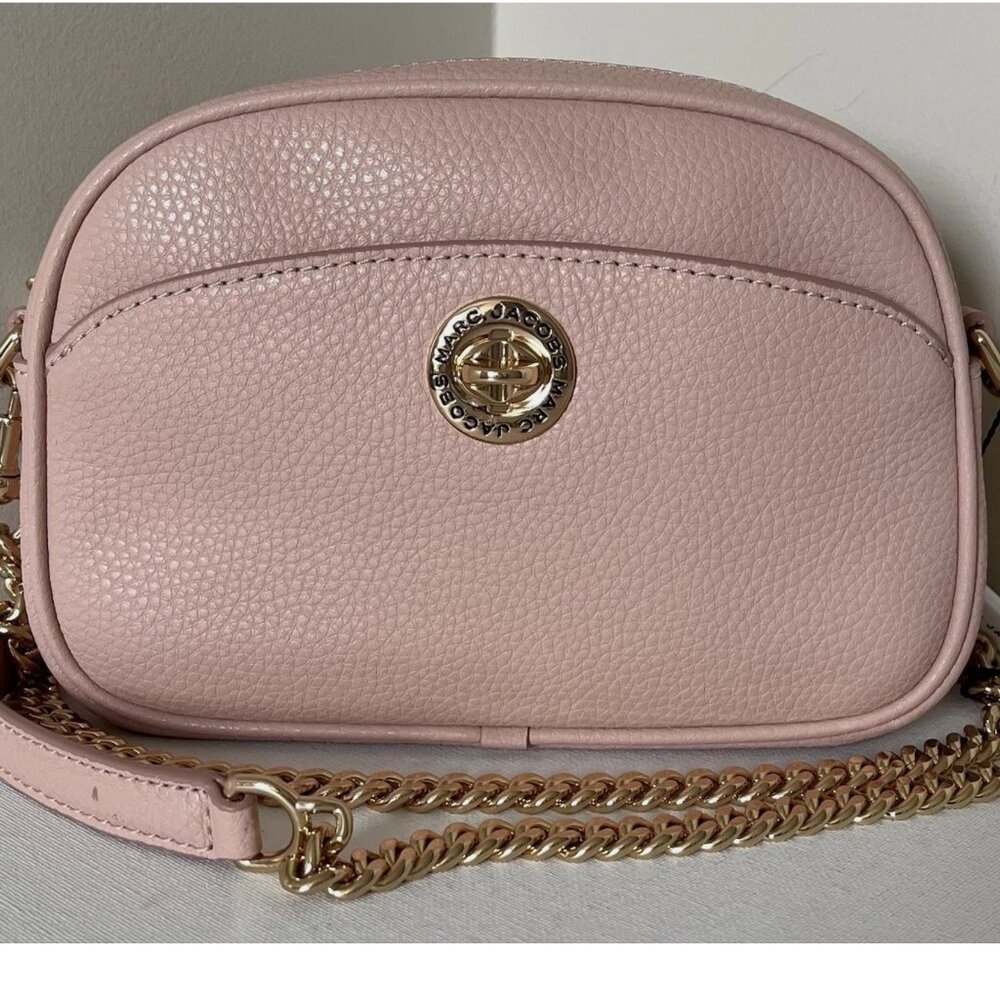 New Marc Jacobs Crossbody Camera Bag Pebble Leather Rose
